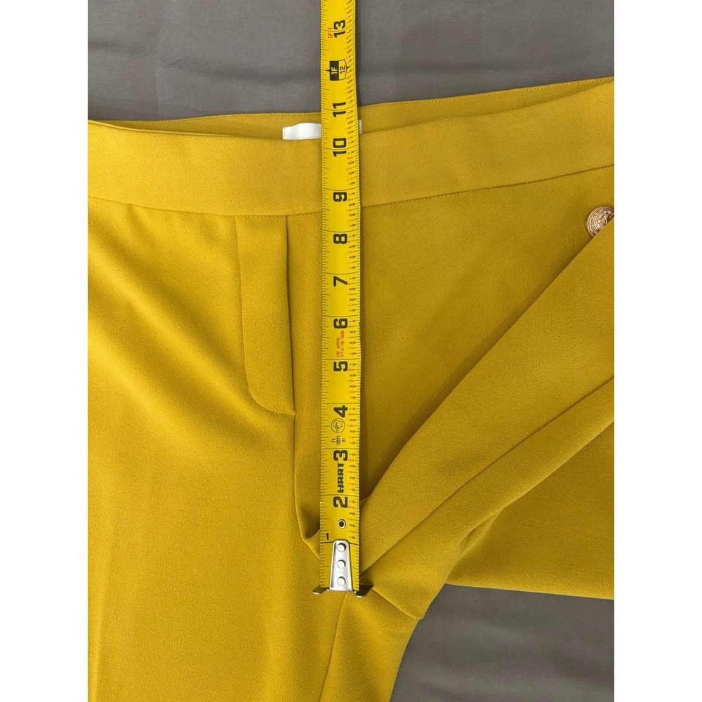 Jules & Leopold Mustard Yellow Women's Cropped Button-Accent Pants Size M - Picture 7 of 12
